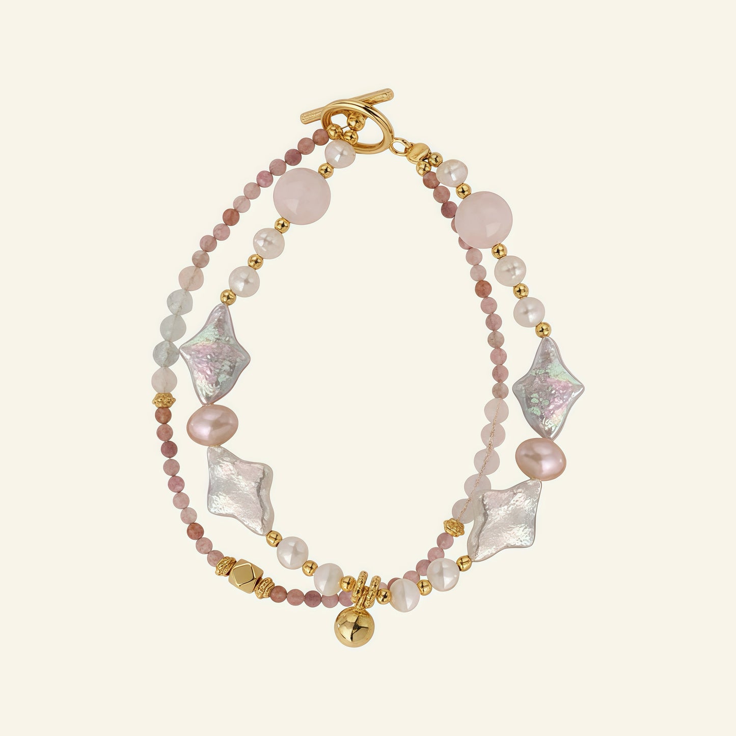 Dual Layer Irregular Pearl Bracelet