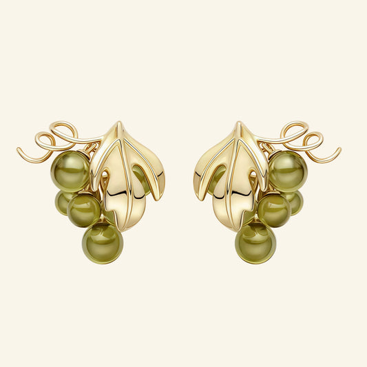 Grape Cluster Stud Earrings