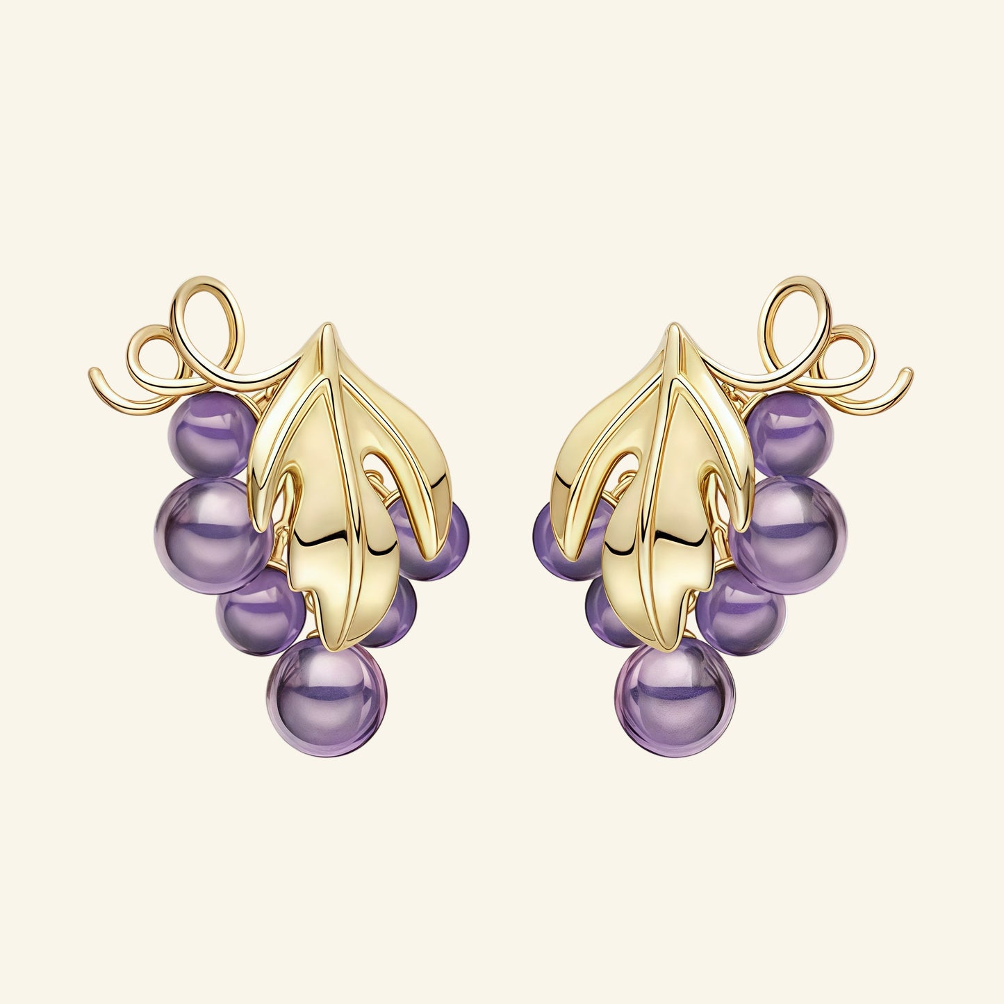 Grape Cluster Stud Earrings