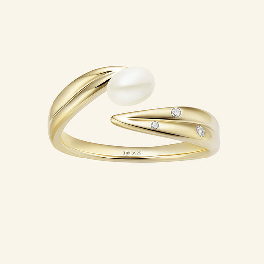 Olive Whisper Pearl Ring
