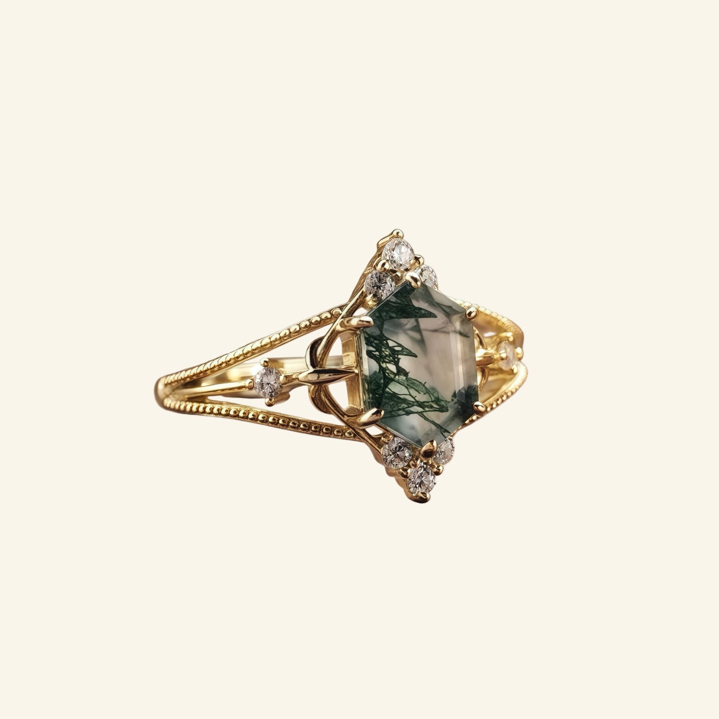 Moss Agate Ring