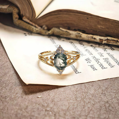 Moss Agate Ring