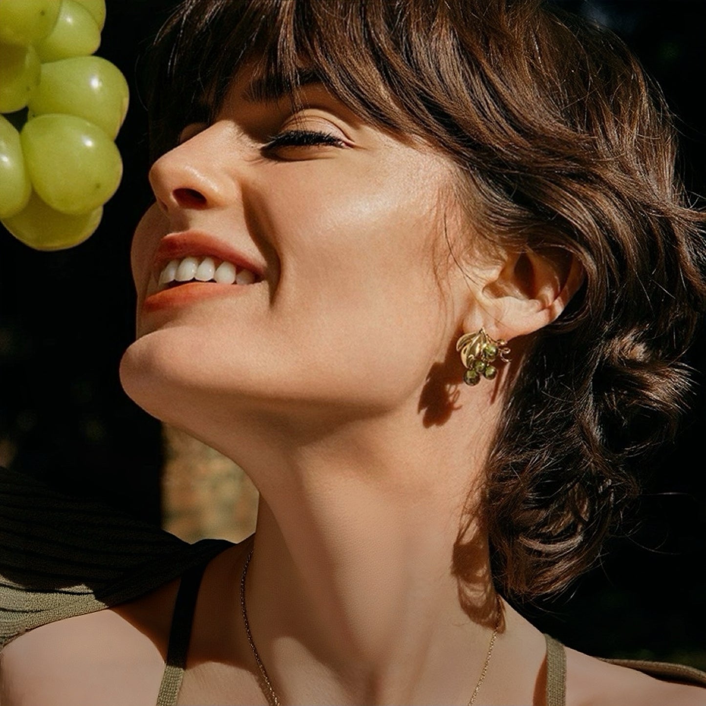 Grape Cluster Stud Earrings