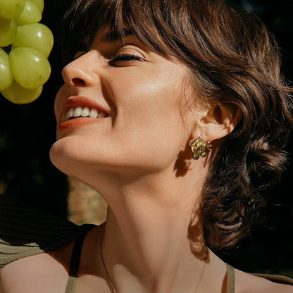 Grape Cluster Stud Earrings