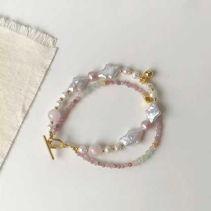 Dual Layer Irregular Pearl Bracelet