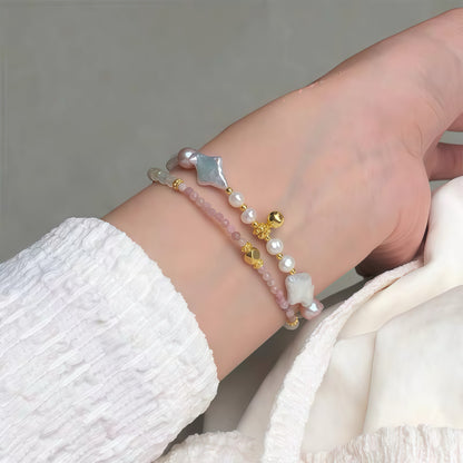 Dual Layer Irregular Pearl Bracelet