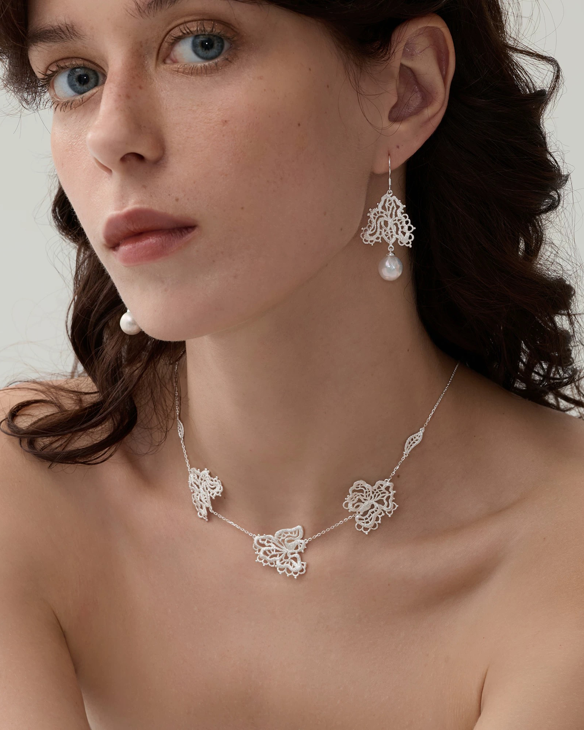 Winter Iris Necklace